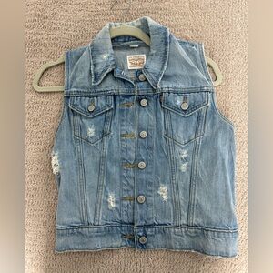 Levi’s distressed denim vest